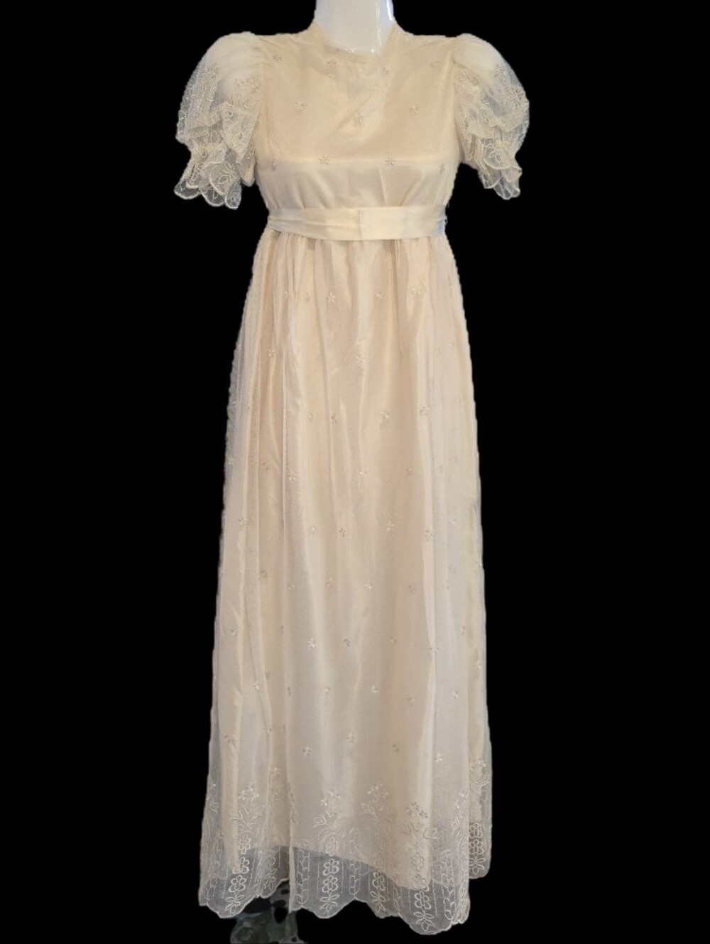 Vintage 1970s Empire Waist Bridal Dress